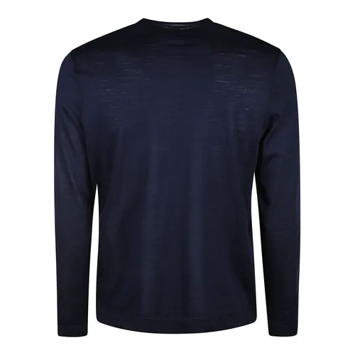 Wool Crew Neck Sweater - Fedeli - Modalova