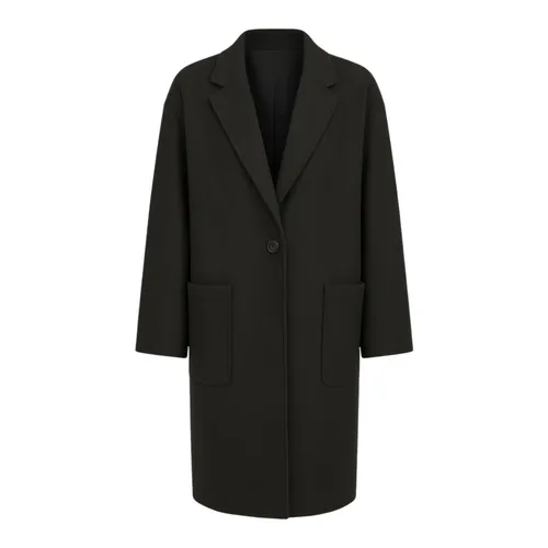 Schwarzer Wickelmantel Essentielles Design - ATELIER LEGORA - Modalova