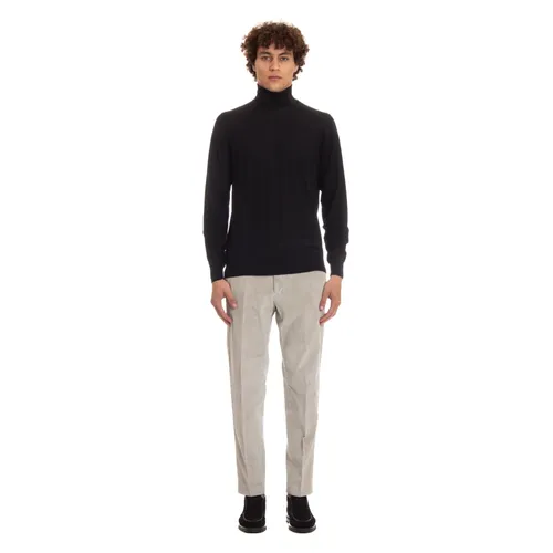 Black Wool Sweater Extrafine 140's - Drumohr - Modalova