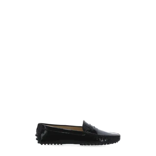 Black Leather Women`s Moccasins - Tod's - Modalova