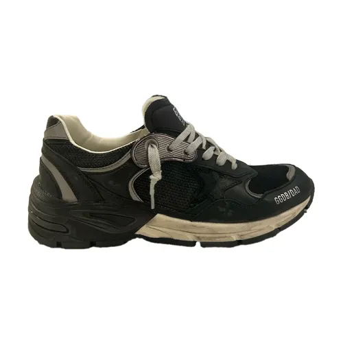 Dad-star Baskets Black/Silver Lace-Up Sneakers - Golden Goose - Modalova