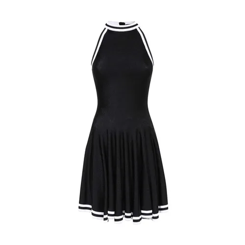 Chic Viscose Dress with Contrasting Inserts - Balmain - Modalova