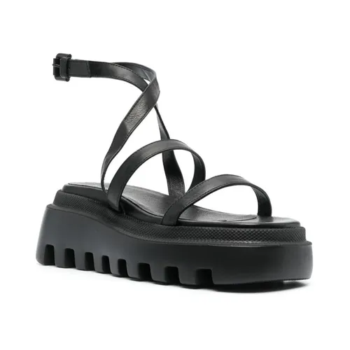Casual Black Leather Sandals - Vic Matié - Modalova