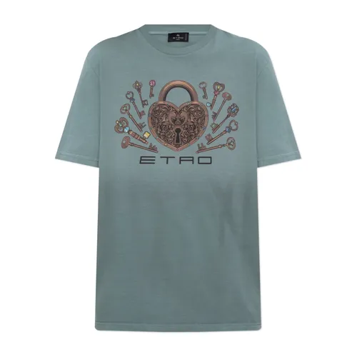 Etro - Tops > T-Shirts - Blue - Etro - Modalova