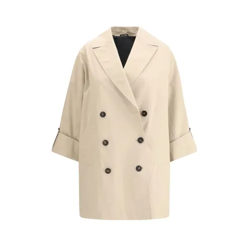 Coats > Double-Breasted Coats - - Brunello Cucinelli - Modalova