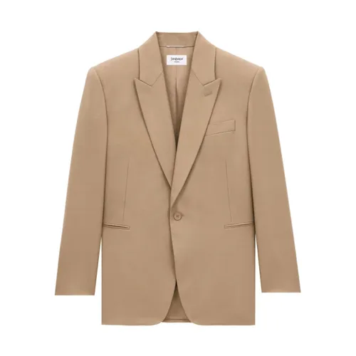 Wool Gabardine Jacket - Saint Laurent - Modalova