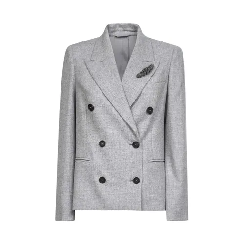 Jackets > Blazers - - Brunello Cucinelli - Modalova