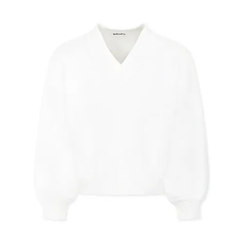 White Cotton V-Neck Sweater - Molo - Modalova