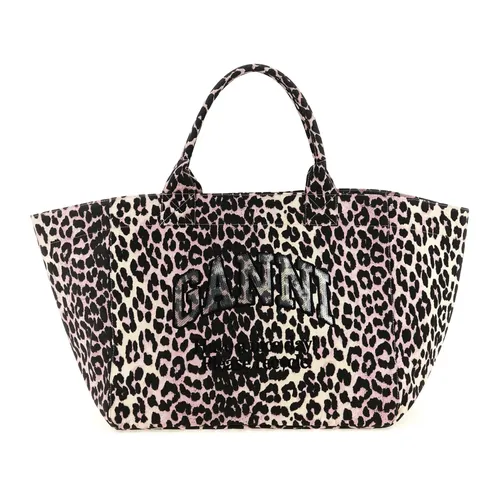 Leopard Sequin XXL Tote - Ganni - Modalova