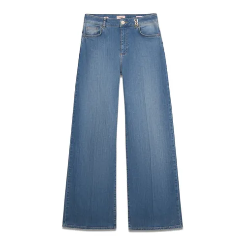 Oltre - Jeans > Wide Jeans - Blue - Oltre - Modalova