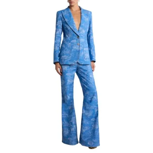 Flared Jacquard Denim Jeans - Etro - Modalova