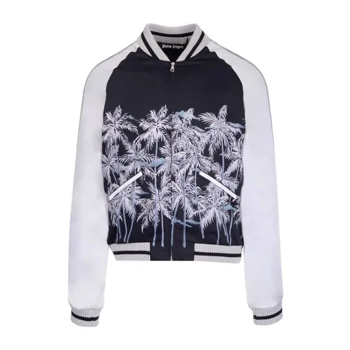 Printed Bomber Jacket - Palm Angels - Modalova