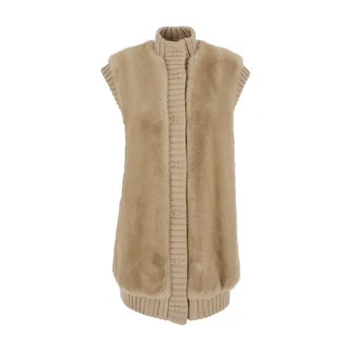 Pinko - Jackets > Vests - Beige - Pinko - Modalova