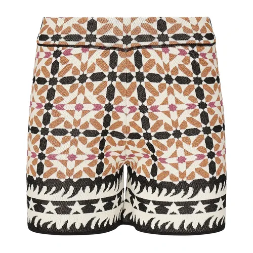 Rote Shorts mit elastischem Bund und Verzierung - Akep - Modalova