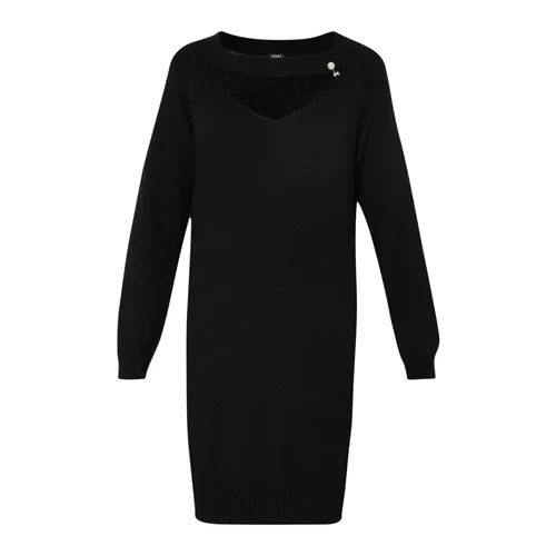 Schwarzes Strickkleid - Liu Jo - Modalova