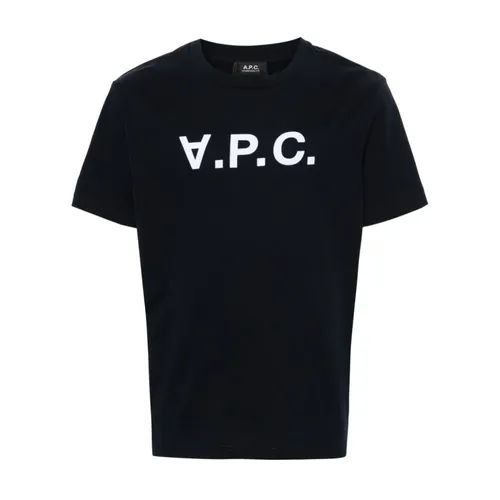 Midnight Blue Jersey Logo T-shirt - A.p.c. - Modalova