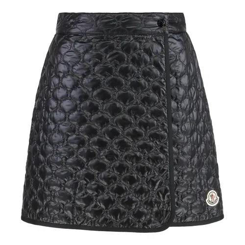 Quilted Navy Blue Mini Skirt - Moncler - Modalova