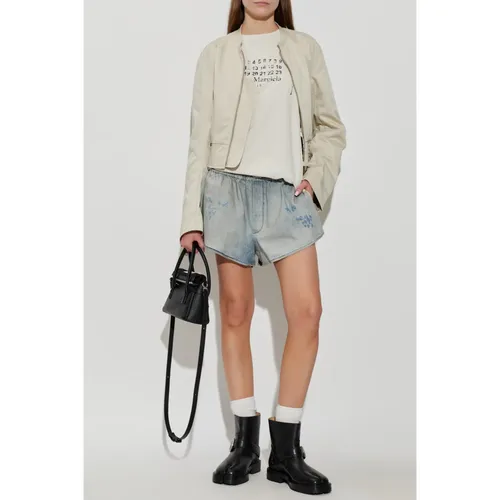 Cropped Bomber Jacket - MM6 Maison Margiela - Modalova