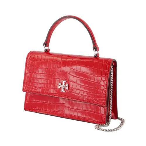 Mini Croc-Embossed Leather Wallet Chain - Tory Burch - Modalova
