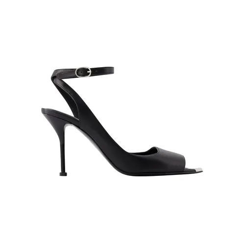 Schwarze Leder Punk Sandalen - Alexander McQueen - Modalova