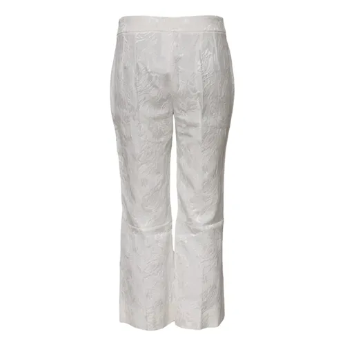 Floral Jacquard Cropped Flared Pants - Dolce & Gabbana - Modalova