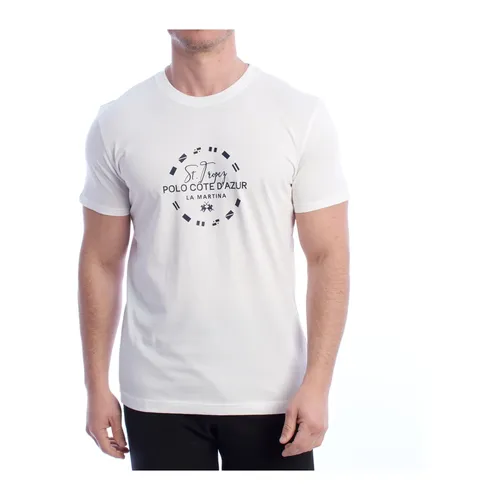 Short Sleeve T-shirt with St. Tropez Polo Design - La Martina - Modalova