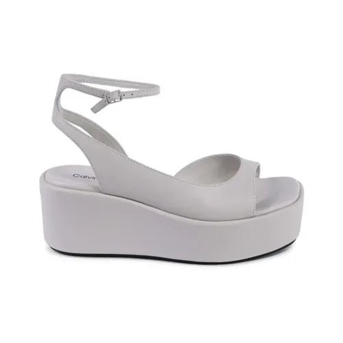Beige Platform Wedge Sandals - Calvin Klein - Modalova