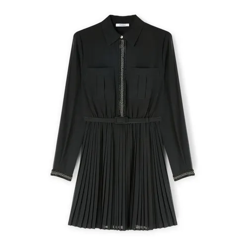 Kurzes besticktes Kleid mit Faltenrock - Motivi - Modalova