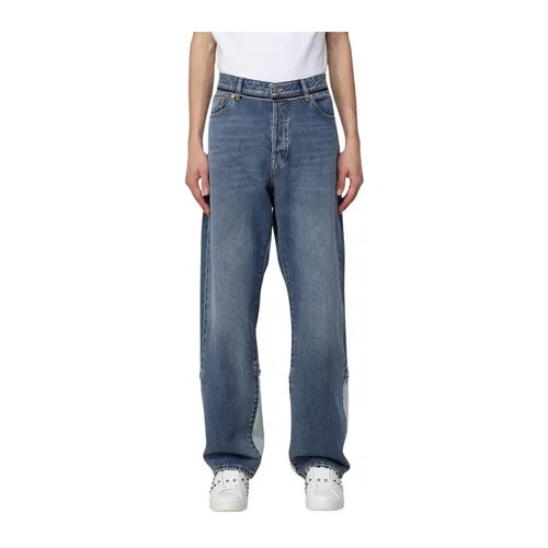 Premium Denim Straight Leg Jeans - Valentino - Modalova
