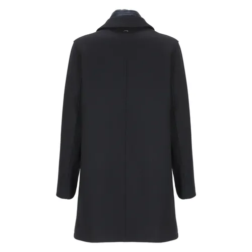 Classic Blue Wool Blend Coat - Herno - Modalova