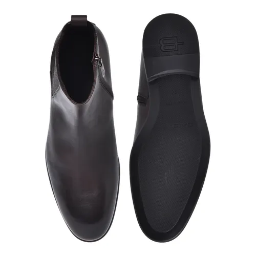 Dark brown leather ankle boots - Baldinini - Modalova