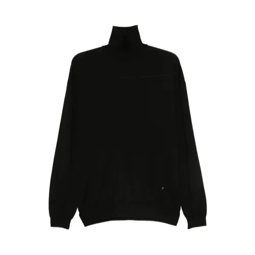 Black Turtleneck Sweater Long Sleeves - Moschino - Modalova