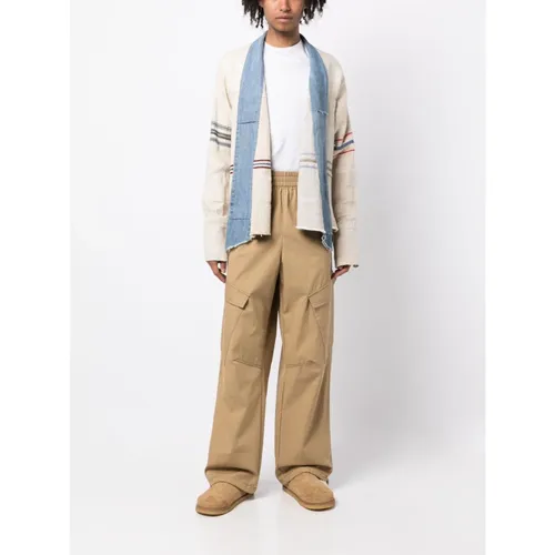 Multicolour Stripe Panel Jacket - Greg Lauren - Modalova
