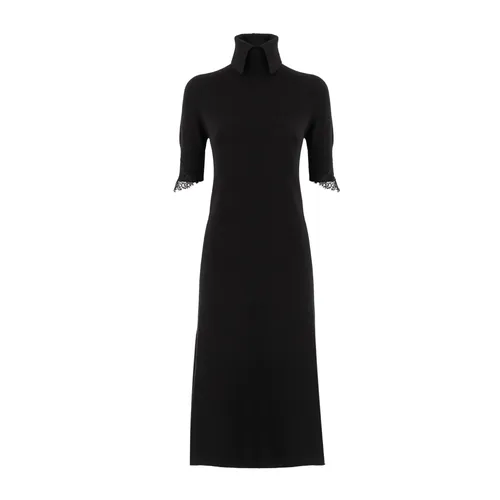 Lace Trim Short Sleeve Dress - Ermanno Scervino - Modalova