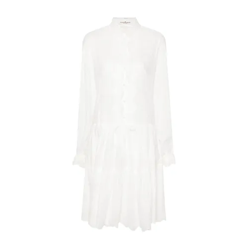 Embroidered Shirt Dress - Ermanno Scervino - Modalova
