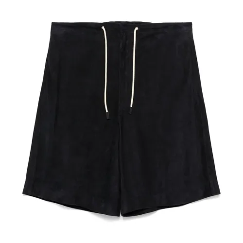 Black Drawstring Waist Shorts - Emporio Armani - Modalova