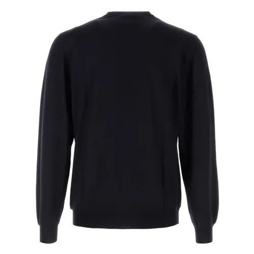 Wool Sweater in Argyle Style - Fedeli - Modalova