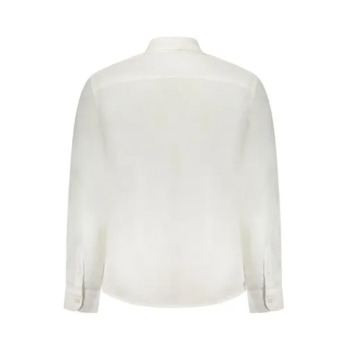 White Linen Shirt with Italian Collar - North Sails - Modalova