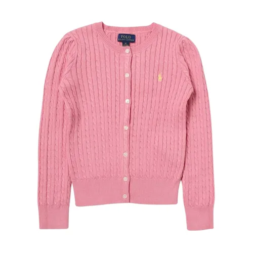 Pink Cable Knit Cardigan Sweater - Polo Ralph Lauren - Modalova