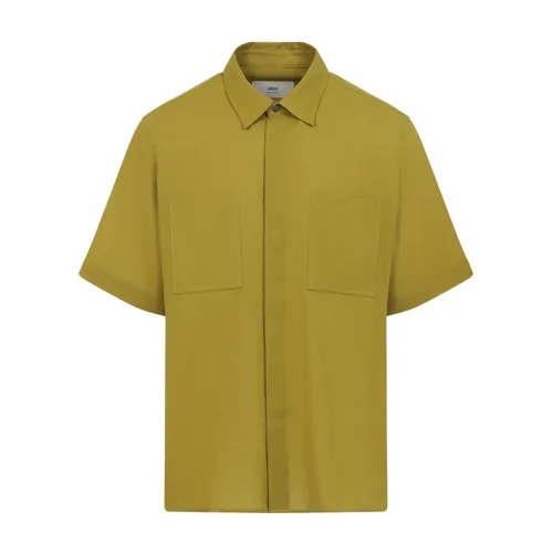 Green Cotton Shirt Stylish Versatile - Ami Paris - Modalova