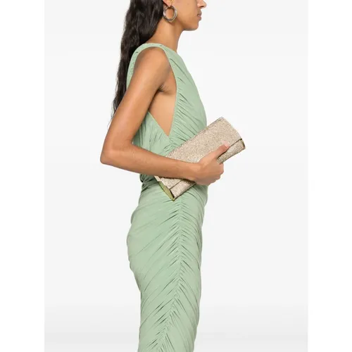 Crystal Mesh Clutch Bag Sand - Benedetta Bruzziches - Modalova