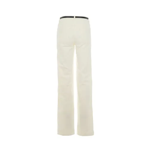 White Satin Band Jeans - Elisabetta Franchi - Modalova