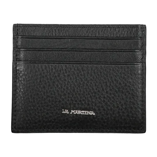Black Leather Wallet with Card Holder - La Martina - Modalova