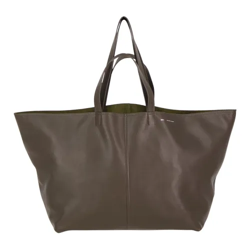 Brown Leather Tote Bag - Ami Paris - Modalova
