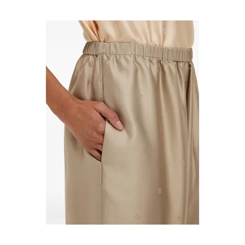 Jacquard Silk Twill Trouser - Ferragamo - Modalova