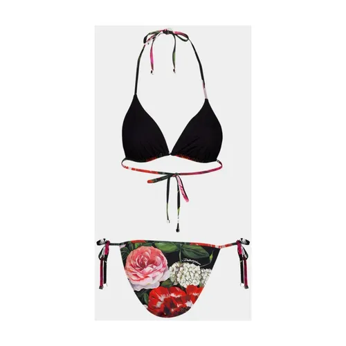 Floral Print Triangle Bikini - Dolce & Gabbana - Modalova