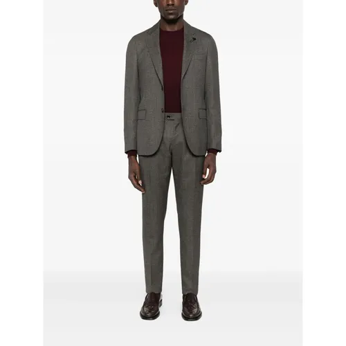 Iconic Wool Herringbone Suit - Lardini - Modalova