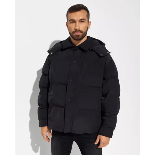 Black Parka Jacket with Logo - Jacquemus - Modalova