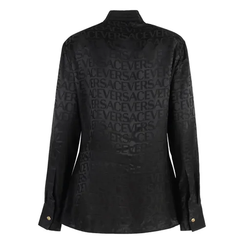 Printed satin blouse - Versace - Modalova