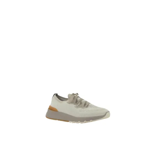 Knit Low-Top Sneakers - Brunello Cucinelli - Modalova